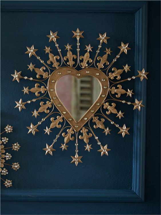 MIRROR  BEADS HEART