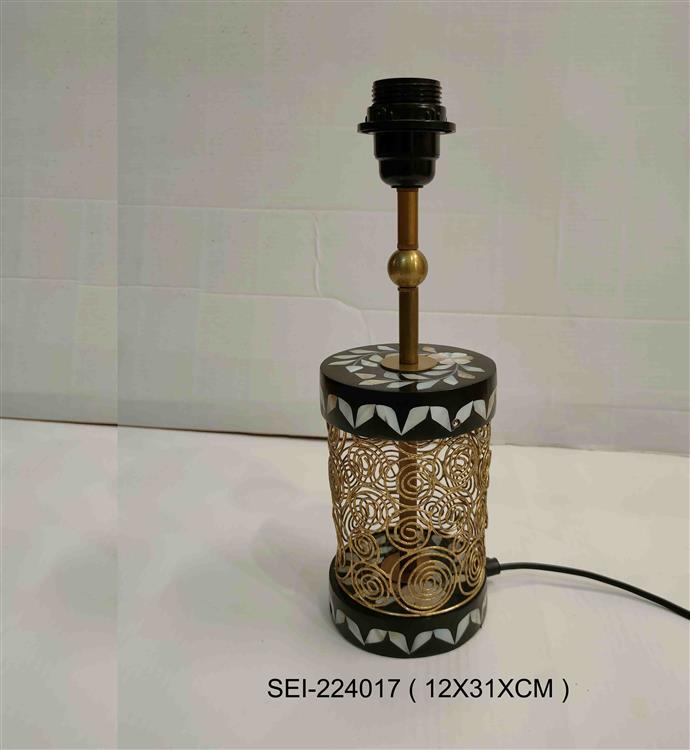 TABLE LAMP BRASS MOP WORK12X31XCM 