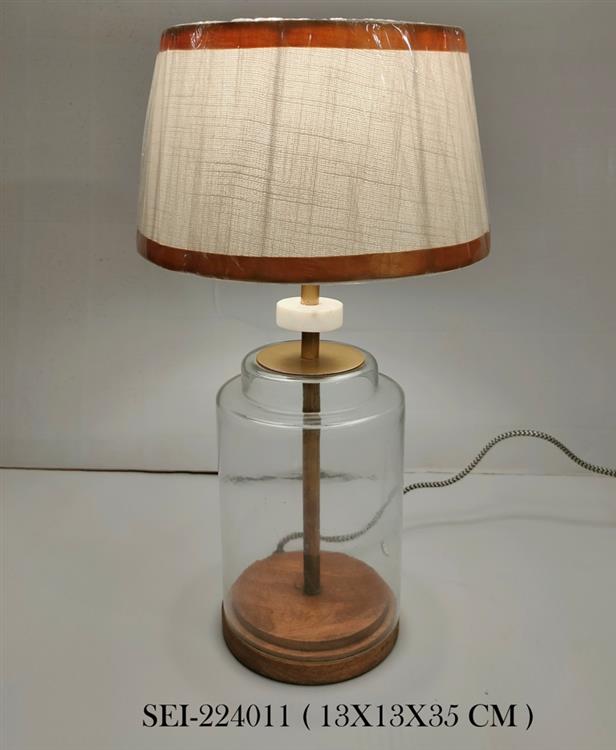 Decorative Metal base table Glass Lamp13X13X35 CM
