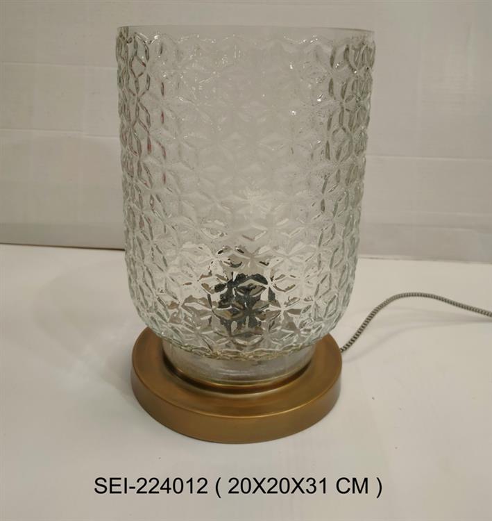 Decorative Metal Base table Glass Lamp 20X20X31CM