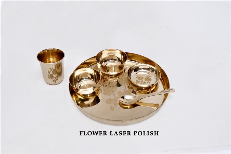 THALI SET -FLOWERLASER POLISH-11"/11.5"