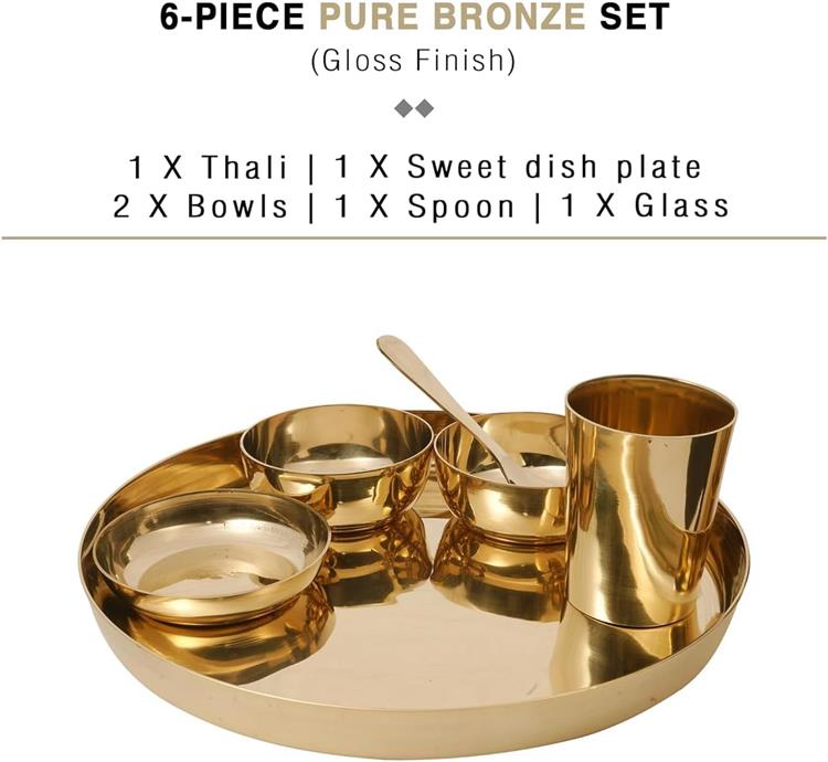 THALI SET PLAIN POLISH-11 INCH