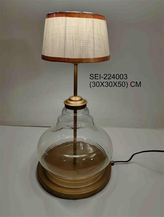 Decorative Metal base table Glass lamp(30X30X50 CM